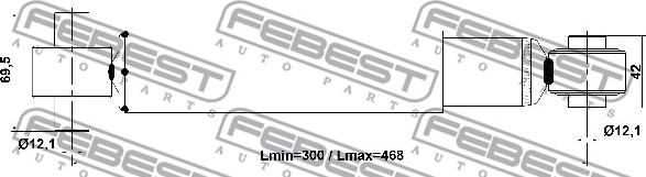 Febest 21110-011R - Amortiguador parts5.com