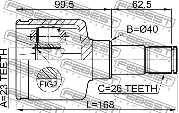 Febest 2111-CB420LH - Set articulatie, planetara parts5.com