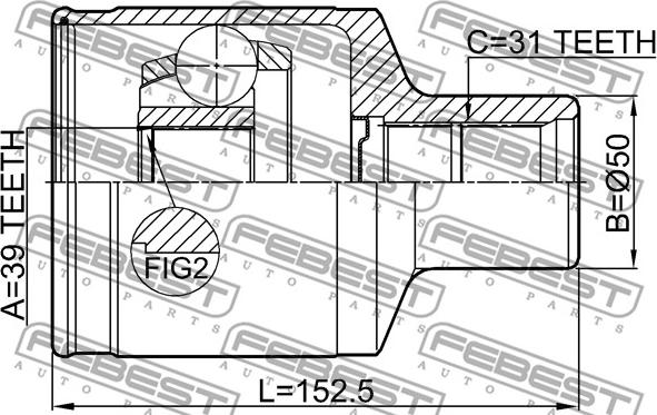 Febest 2111-F150RH - Joint Kit, drive shaft parts5.com