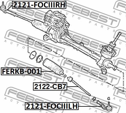 Febest 2122-CB7 - Άρθρωση, μπάρα parts5.com