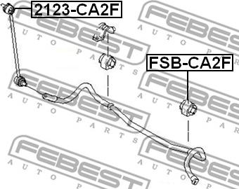 Febest 2123-CA2F - Drążek / wspornik, stabilizator parts5.com