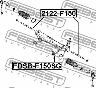 Febest FDSB-F150SG - Mounting, steering gear parts5.com