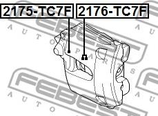 Febest 2176-TC7F - Klip, kočione čeljusti parts5.com