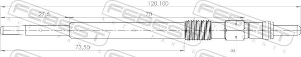 Febest 28642-001 - Προθερμαντήρας parts5.com