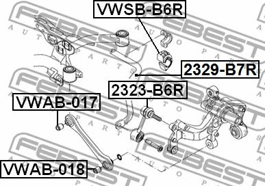 Febest 2399-B7R - Bara stabilizatoare,suspensie parts5.com