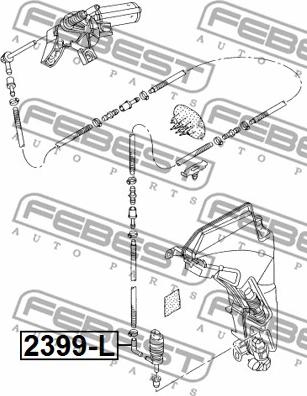 Febest 2399-L - Konektor, vodní vedení ostřikovače parts5.com