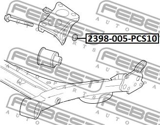 Febest 2398-005-PCS10 - Rattamutter parts5.com