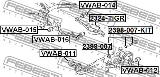 Febest 2398-007 - Surub corectare inclinare parts5.com