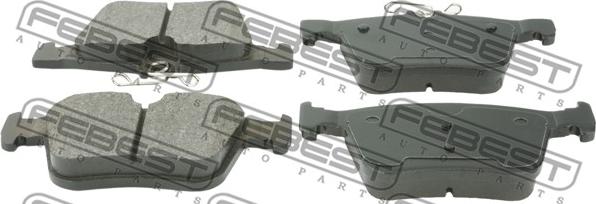 Febest 2301-5G1R - Σετ τακάκια, δισκόφρενα parts5.com