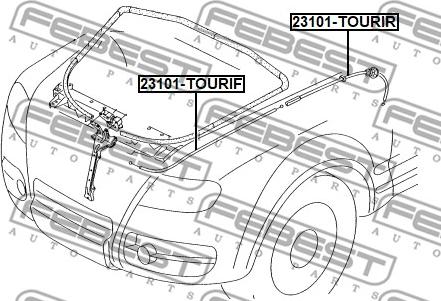 Febest 23101-TOURIF - Cablu, capota motor parts5.com