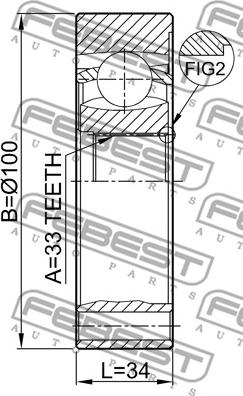 Febest 2311-5021 - Liigendlaager, veovõll parts5.com