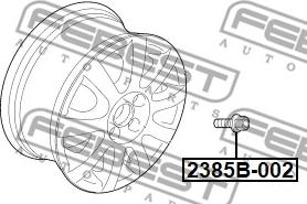 Febest 2385B-002 - Čap kolesa parts5.com