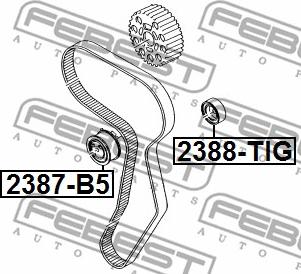 Febest 2388-TIG - Vratná / vodicí kladka, klínový žebrový řemen parts5.com