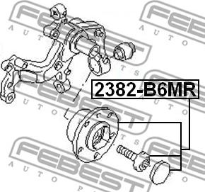 Febest 2382-B6MR - Glavčina kotača parts5.com