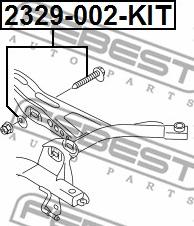 Febest 2329-002-KIT - Rattakalde korrektuurkruvi parts5.com