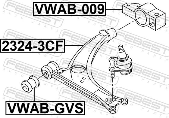 Febest 2324-3CF - Brat, suspensie roata parts5.com