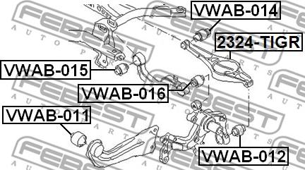 Febest VWAB-012 - Suport,trapez parts5.com