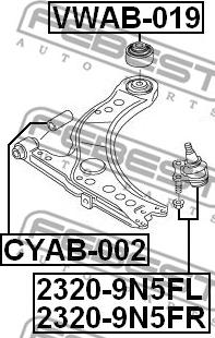 Febest 2320-9N5FL - Шарнири parts5.com