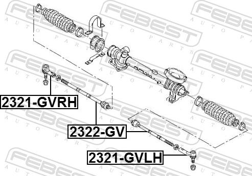 Febest 2321-GVLH - Rótula barra de acoplamiento parts5.com