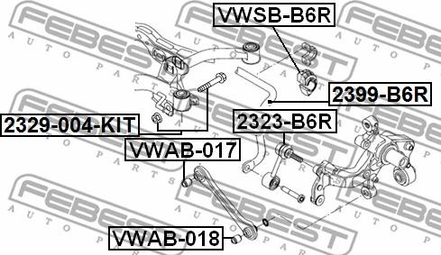 Febest VWAB-018 - Suport,trapez parts5.com