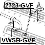 Febest VWSB-GVF - Čahura ležaja, stabilizator parts5.com