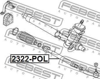 Febest 2322-POL - Inner Tie Rod, Axle Joint parts5.com