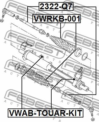 Febest 2322-Q7 - Articulatie axiala, cap de bara parts5.com