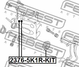 Febest 2376-5K1R-KIT - Javítókészlet, féknyereg parts5.com