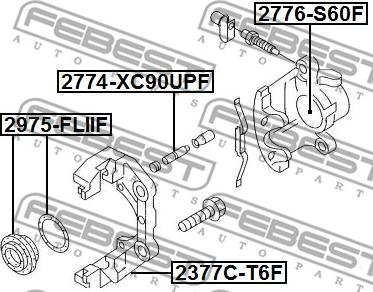 Febest 2377C-T6F - Brake Caliper Bracket Set parts5.com