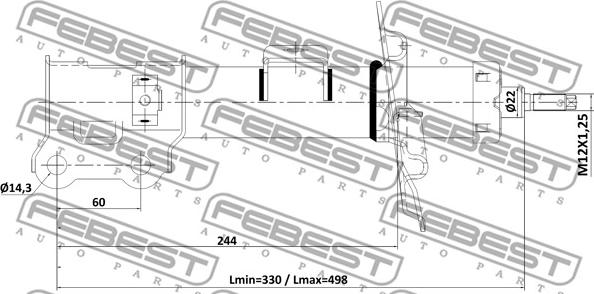 Febest 22110-004FR - Amortizor parts5.com