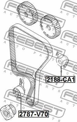 Febest 2790-V70 - Tensor de correa, correa dentada parts5.com