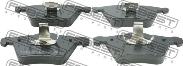 Febest 2701-XC90F - Σετ τακάκια, δισκόφρενα parts5.com