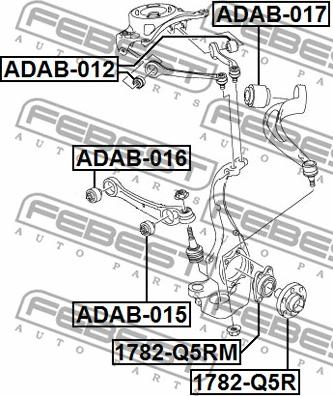 Febest ADAB-015 - Tukivarren hela parts5.com