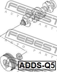 Febest ADDS-Q5 - Belt Pulley, crankshaft parts5.com