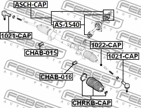 Febest ASCH-CAP - Steering Shaft parts5.com