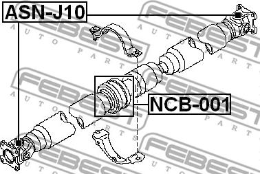 Febest ASN-J10 - Liigend,pikivõll parts5.com