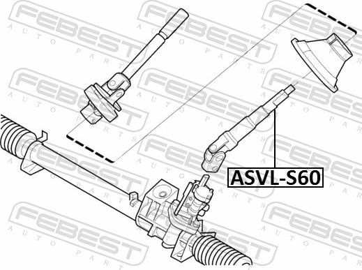 Febest ASVL-S60 - Arbore directie parts5.com