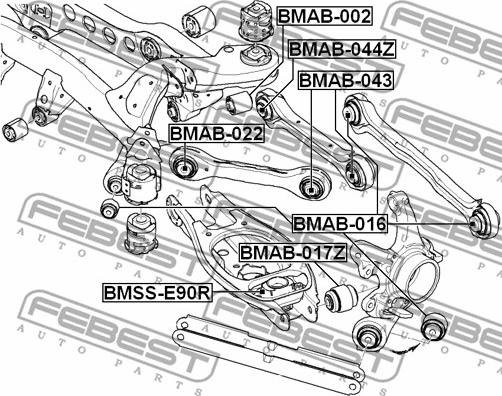 Febest BMAB-016 - Bush of Control / Trailing Arm parts5.com