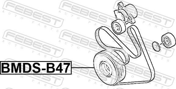 Febest BMDS-B47 - Fulie curea, arbore cotit parts5.com