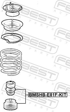 Febest BMSHB-E81F-KIT - Chit protectie praf,amortizor parts5.com