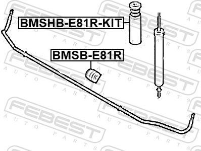 Febest BMSHB-E81R-KIT - Dust Cover Kit, shock absorber parts5.com