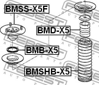 Febest BMSS-X5F - Coupelle de suspension parts5.com