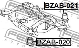 Febest BZAB-020 - Zavěšení, tělo nápravy parts5.com