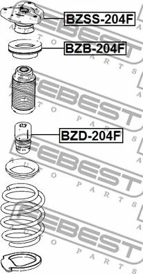 Febest BZB-204F - Rulment sarcina amortizor parts5.com