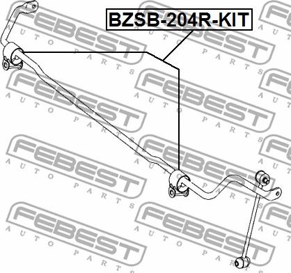 Febest BZSB-204R-KIT - Zestaw naprawczy, zawieszenie stabilizatora parts5.com