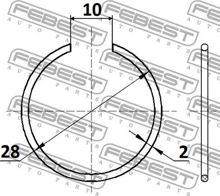 Febest CC-1-28X2 - Suojakumisarja parts5.com