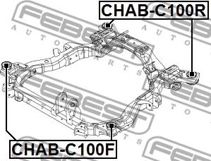 Febest CHAB-C100R - Mounting, axle beam parts5.com