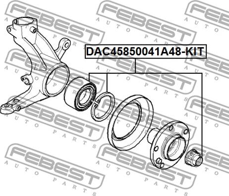 Febest DAC45850041A48-KIT - Set rulment roata parts5.com