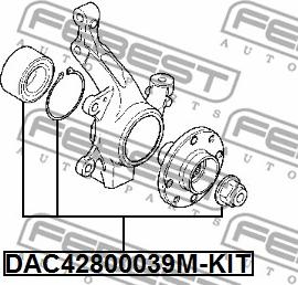 Febest DAC42800039M-KIT - Комплект подшипника ступицы колеса parts5.com