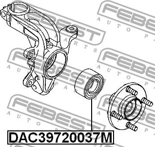 Febest DAC39720037M - Rulment roata parts5.com